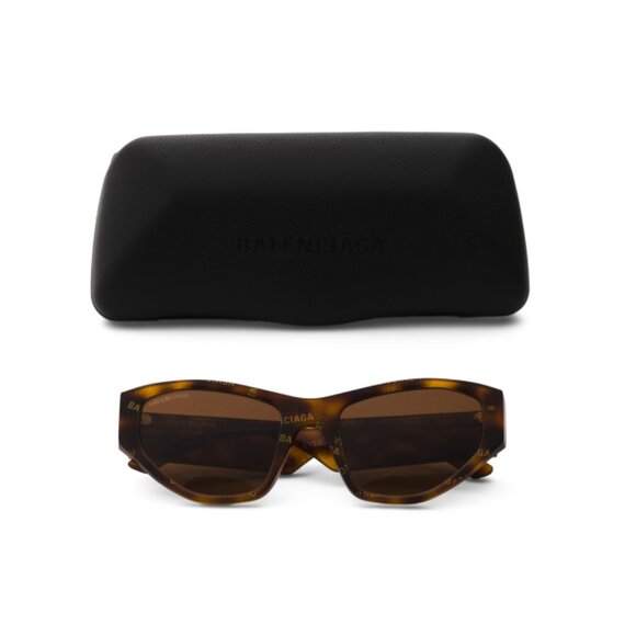 BALENCIAGA Havana Brown 54mm Cat Eye Sunglasses - Picture 1 of 2